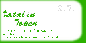 katalin topan business card